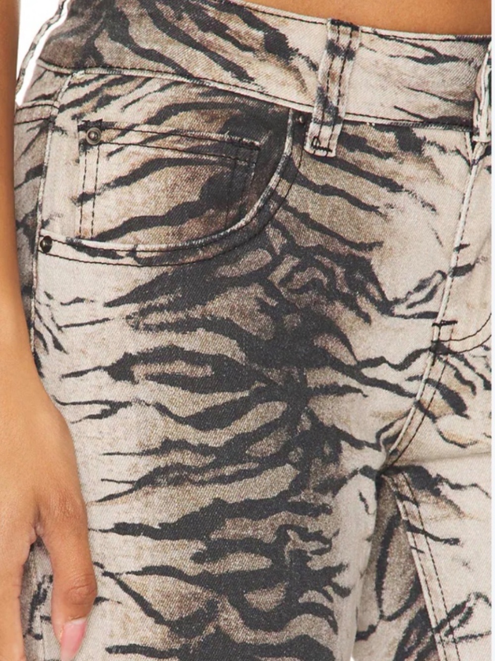 Marks & Spencer Jeans, Brown/Beige Zebra Print, Women's US/Size 8